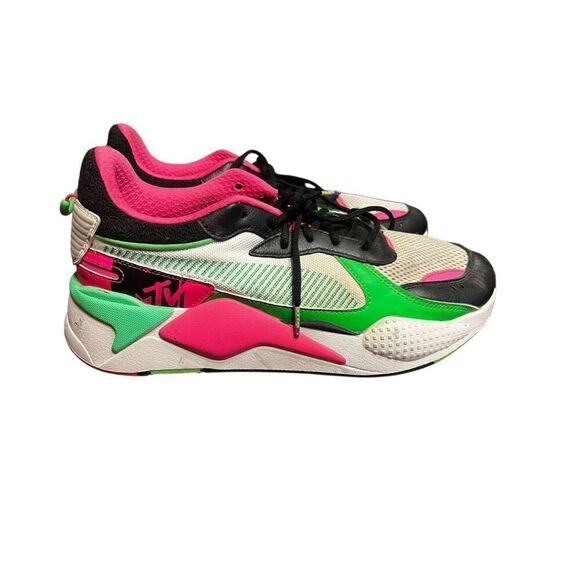Puma MTV x RS-X Tracks Bold Mens 10 sneakers green pink main image 5